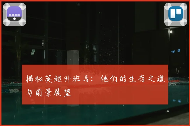 揭秘英超升班马：他们的生存之道与前景展望